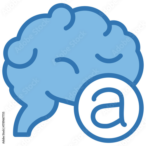 Brain Language Icon
