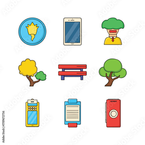 Diverse coloured signs and versatile icons for staff and clinical practitioners, essential for health care, first aid, and hospital team