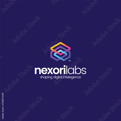 Gradient Modern Tech Icon Logo Design