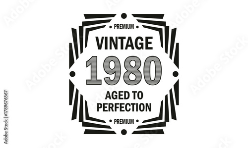 vintage 1980 aged to perfection t shirt design