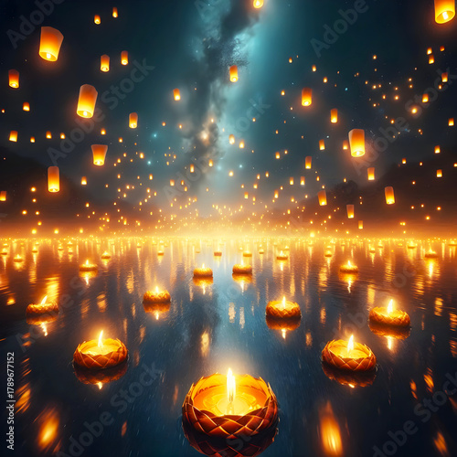 christmas lights in the night