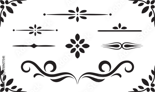 Collection of Flourish Dividers and Borders for Elegant Decorations