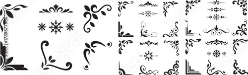Collection of Various Flourish Dividers and Ornaments with Style Variations