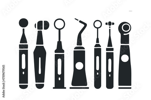 Dental Instruments Collection Silhouette