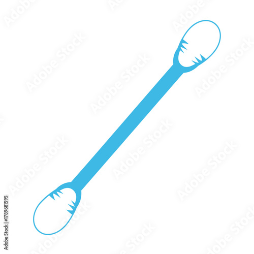 Blue cotton swab hygiene cleaning