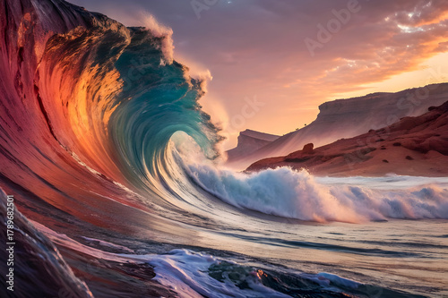 sunset in the mountains