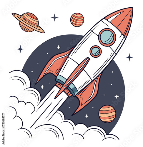 rocket in space