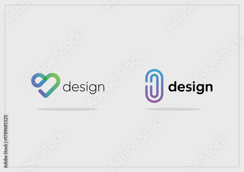 These two logos symbolize contemporary design aesthetics with clean lines, vibrant colors, and a modern approach to branding for creative industries.