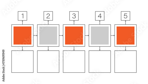 Block diagram or chart for your data. Clean data visualization template