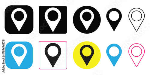 location icon, location pin, icon template, icon design vector