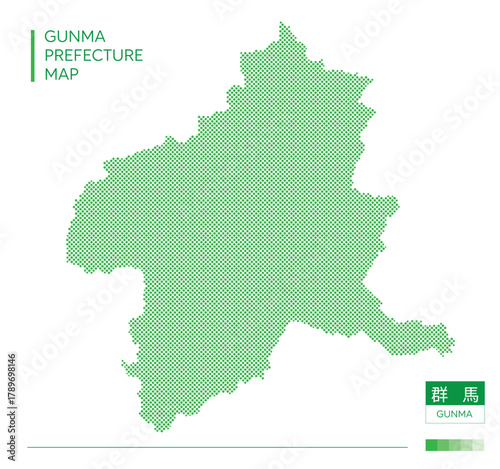群馬県地図・Gunma（ドット）