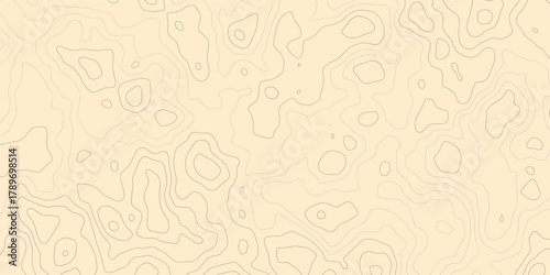 Topographic map patterns, topography line map. Vintage outdoors style, Topography map background. Vector geographic contour map.