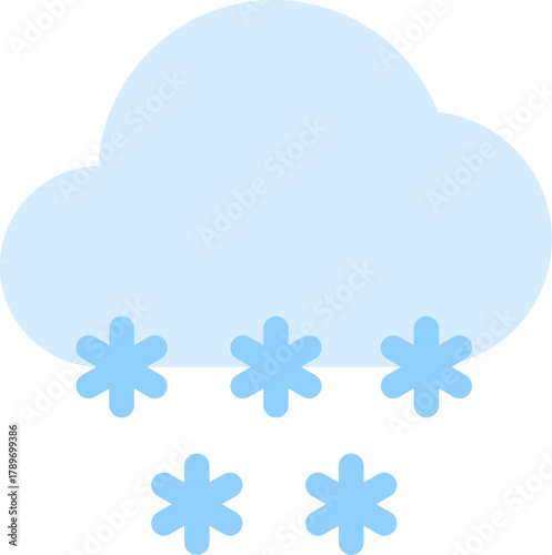 simple and minimalist snowing weather icon vector
