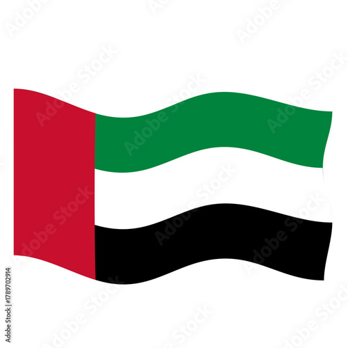 UAE flag decoration wave
