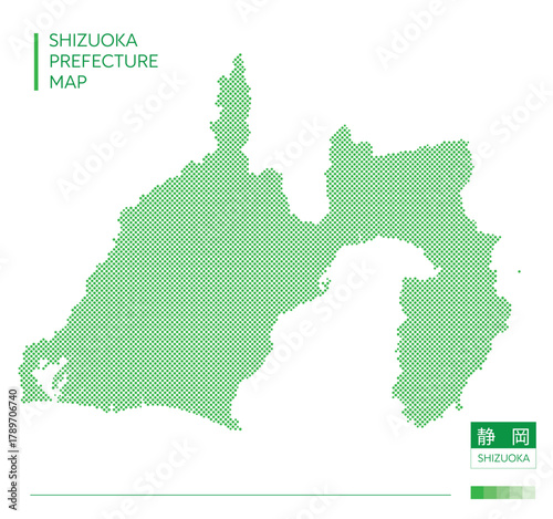 静岡県地図・Shizuoka（ドット）