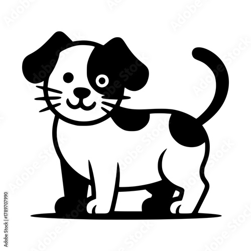 Puppy Illustration: A charming, friendly puppy illustration, showcasing the joyful essence of pet ownership and animal companionship.