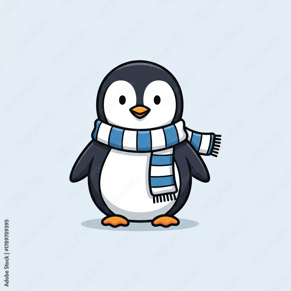 Fototapeta premium penguin with ice cream