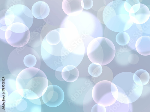 シャボン玉のような光が美しく輝く背景素材