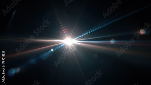 Bright starburst with lens flares