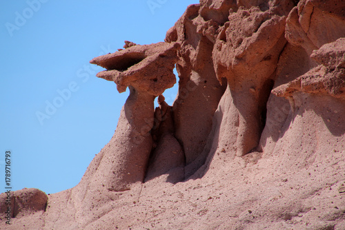 Eroded coast of Isla Espiritu Santo, Baja California Sur, Mexico  