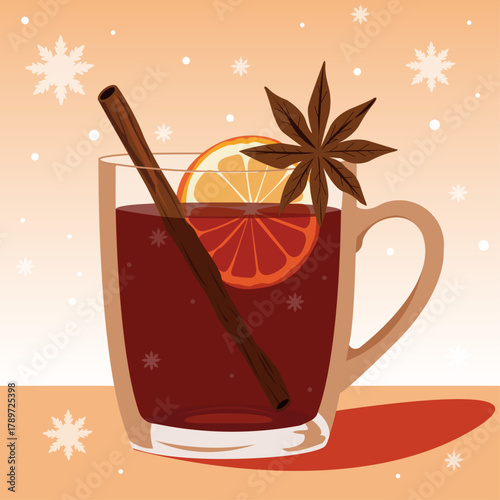 mulled wine, illustration