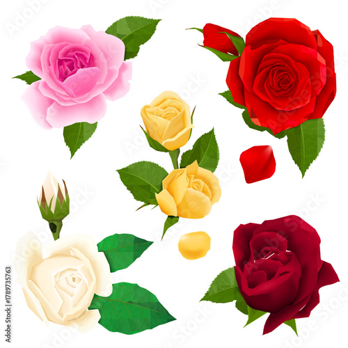 Vector seamless pattern featuring red and pink roses, floral decoration perfect for romance and Valentine's Day