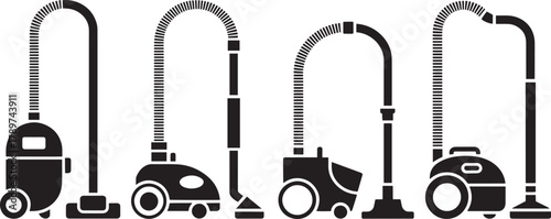 Vacuum cleaner icon set