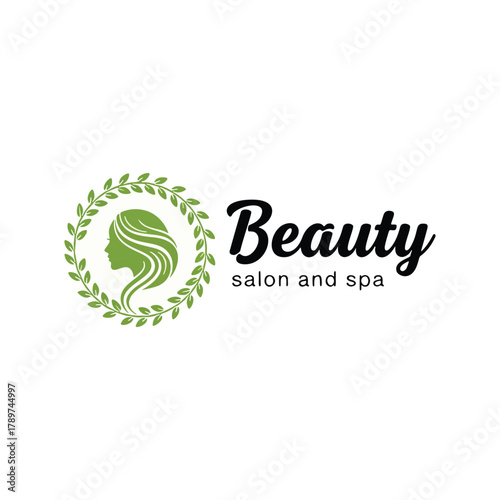 Elegant Woman Profile Logo for Beauty Brand
