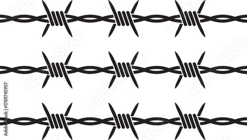 Barbed wire rows