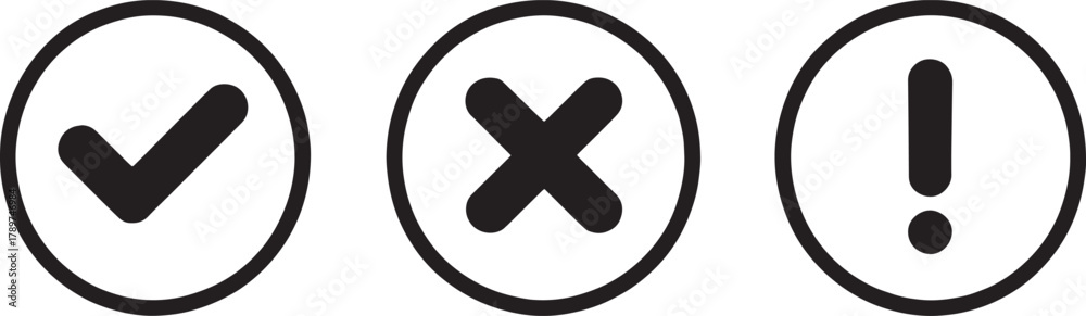 Obraz premium Icon set for status and feedback