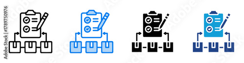 Audit icon set multiple style collection