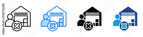 Disqualification icon set multiple style collection