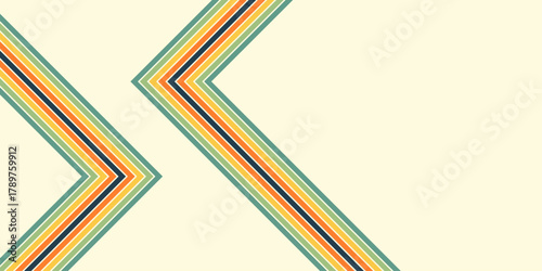 Vintage striped backgrounds, posters, banner samples retro colors 1970s 1900s 70s 80s 90s. Retro vintage style 70s striped background poster lines. Shapes vector design graphic 1980s.