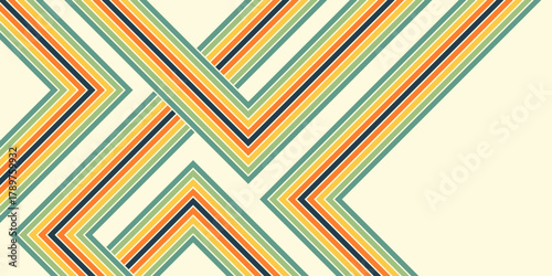 Vintage striped backgrounds, posters, banner samples retro colors 1970s 1900s 70s 80s 90s. Retro vintage style 70s striped background poster lines. Shapes vector design graphic 1980s.