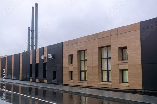 architectural background, modern office building in the city center