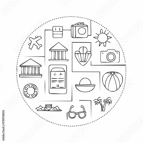 A vector illustration set of business and web school icons, perfect for home page design