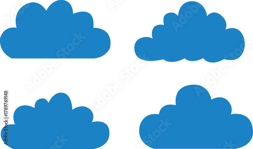 vector clouds set