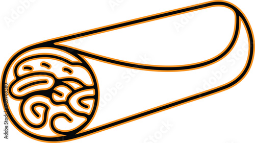 Abstract illustration of a rolled up scroll or document