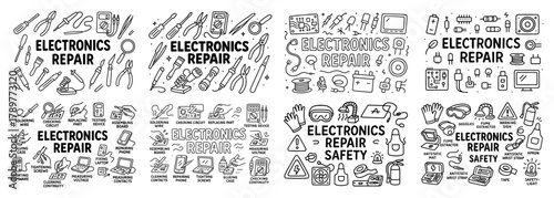 Electronics repair tools and safety equipment