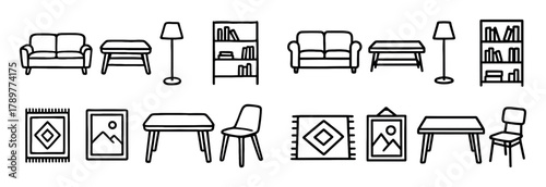 Modern Interior Doodles