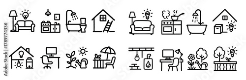 Home Energy Saving Icons