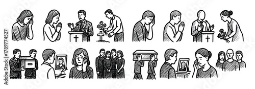 Funeral Ceremony Icons