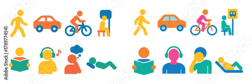 Eight Activities Icon Set