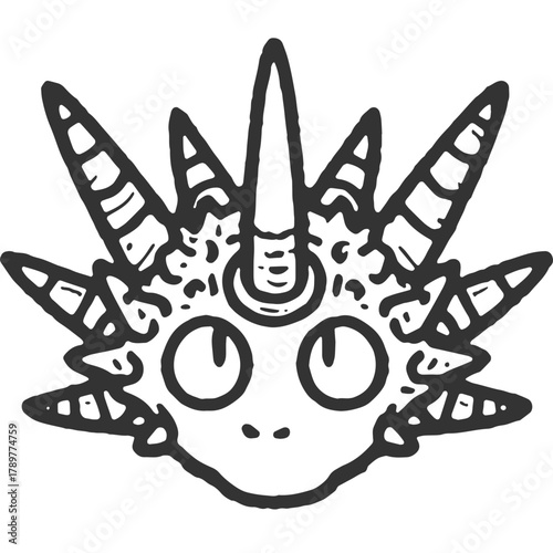 Behang Quiet Mindless Sky Vintage Illustration Vector