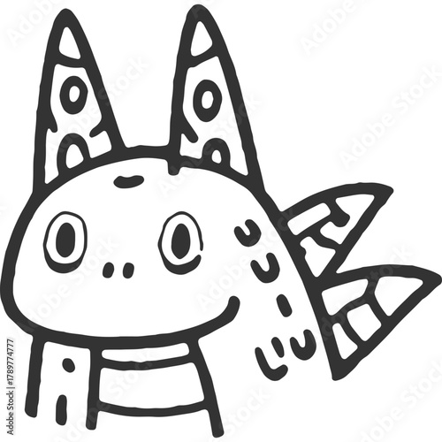 Schilderij op canvas Quiet Mindless Sky Vintage Illustration Vector