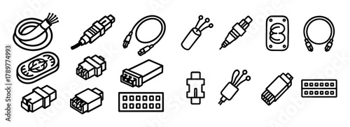 Fiber Optic Doodle Icons
