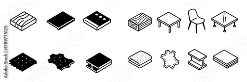 Minimal Office Furniture Icons
