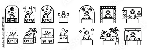 Minimalist DJ Icons