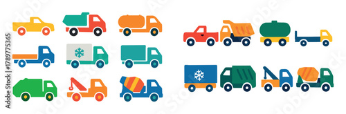 Colorful Truck Icons