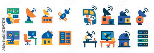 Colorful Satellite Icons